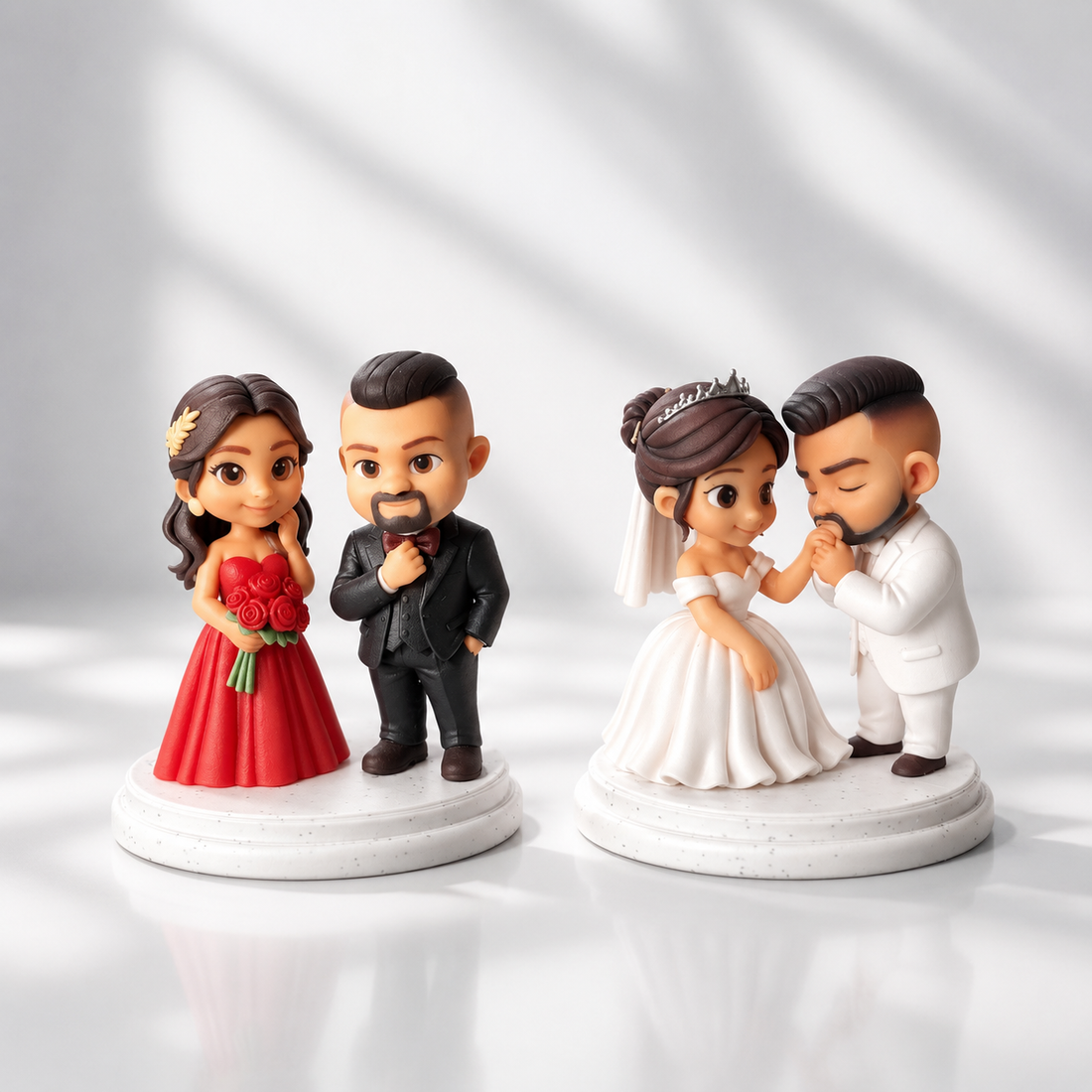 Custom couple figurines created from customer photos